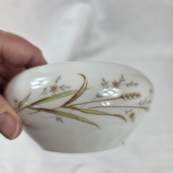 Fine China of Japan Golden Harvest Sugar Bowl and Lid Gold Wheat Sprays - Picture 7 of 15